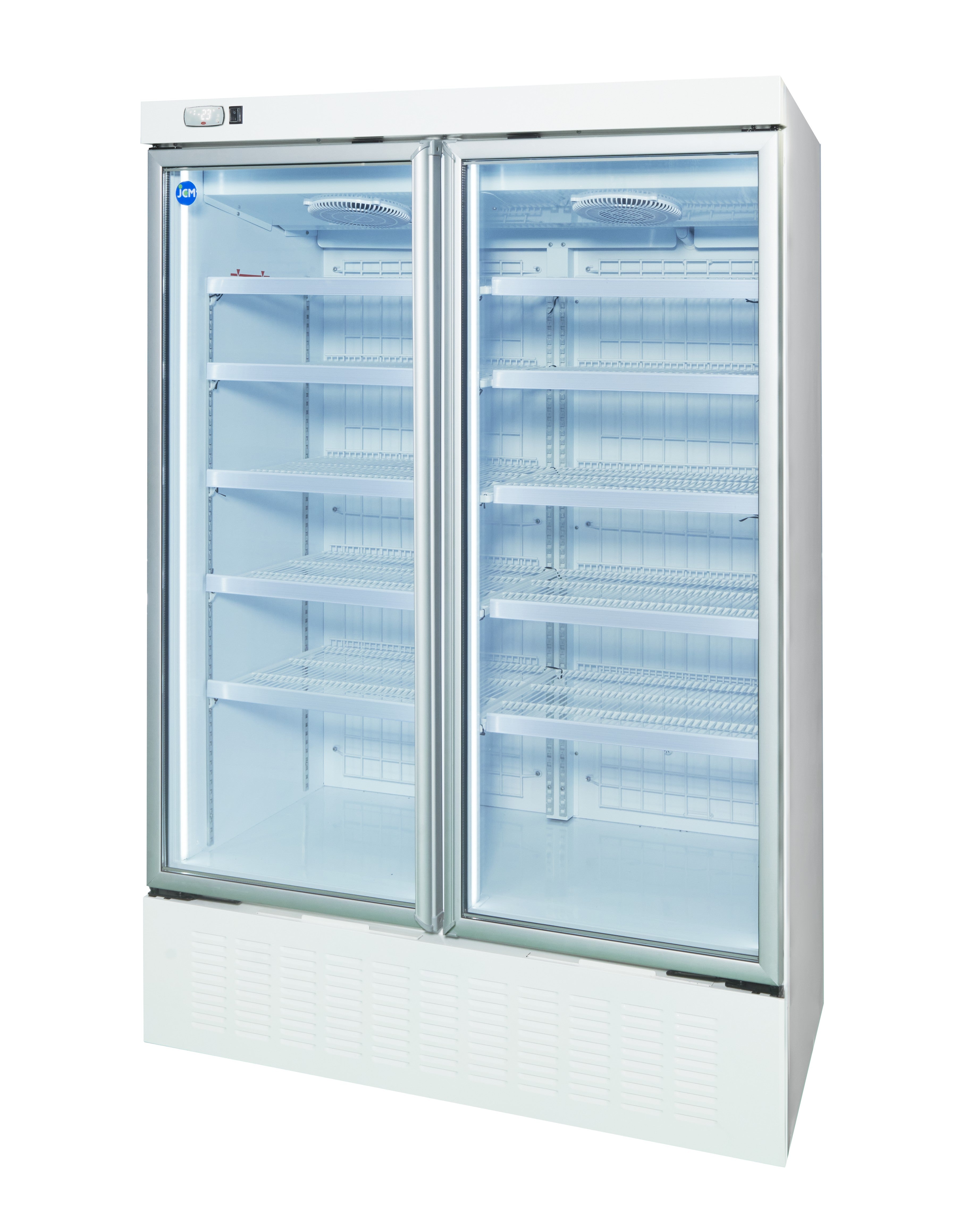 【ノンフロン助成金対象】JCMCS-690H タテ型冷凍ショーケース2枚扉/幅1310×奥行750×高さ1930mm