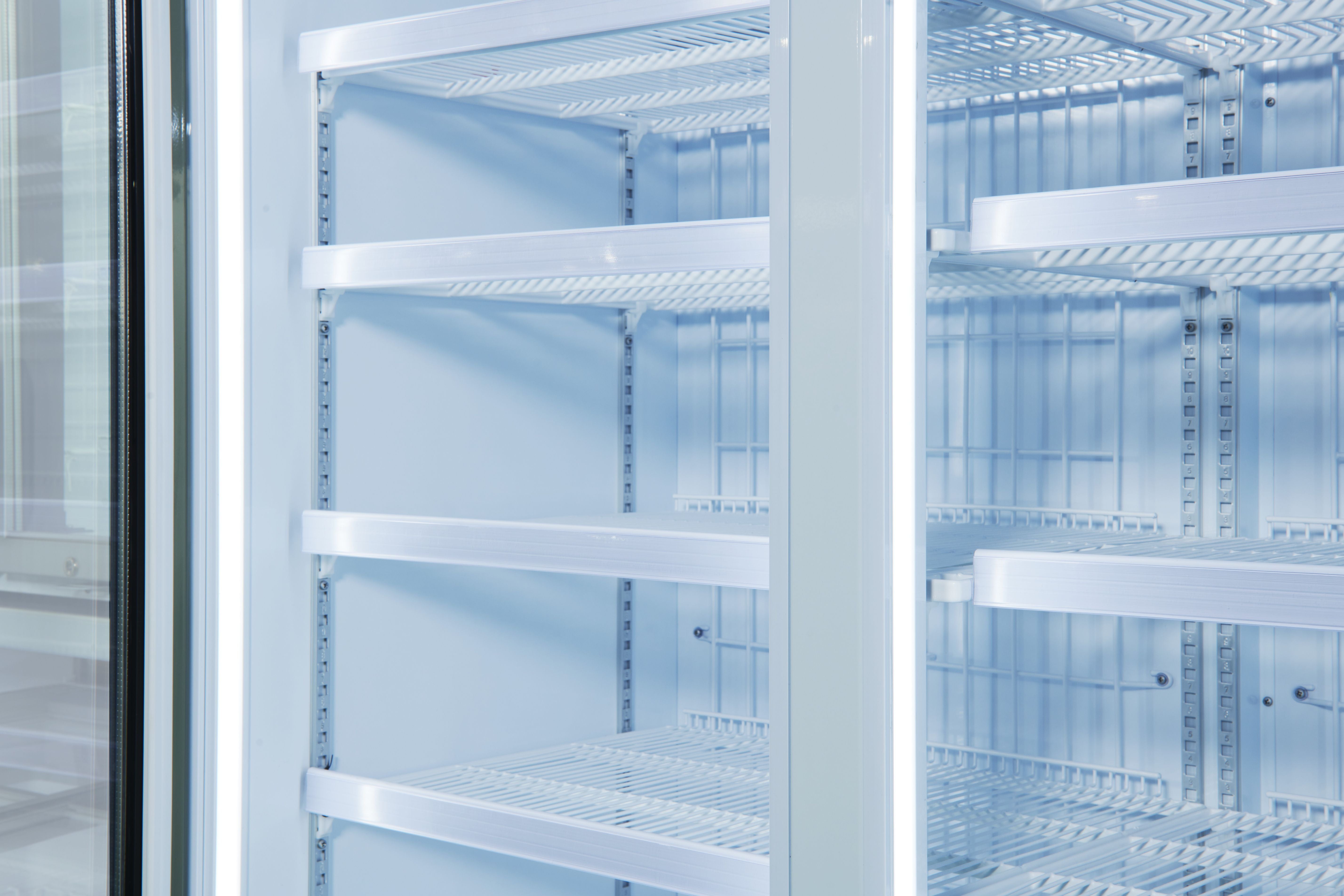 【ノンフロン助成金対象】JCMCS-690H タテ型冷凍ショーケース2枚扉/幅1310×奥行750×高さ1930mm