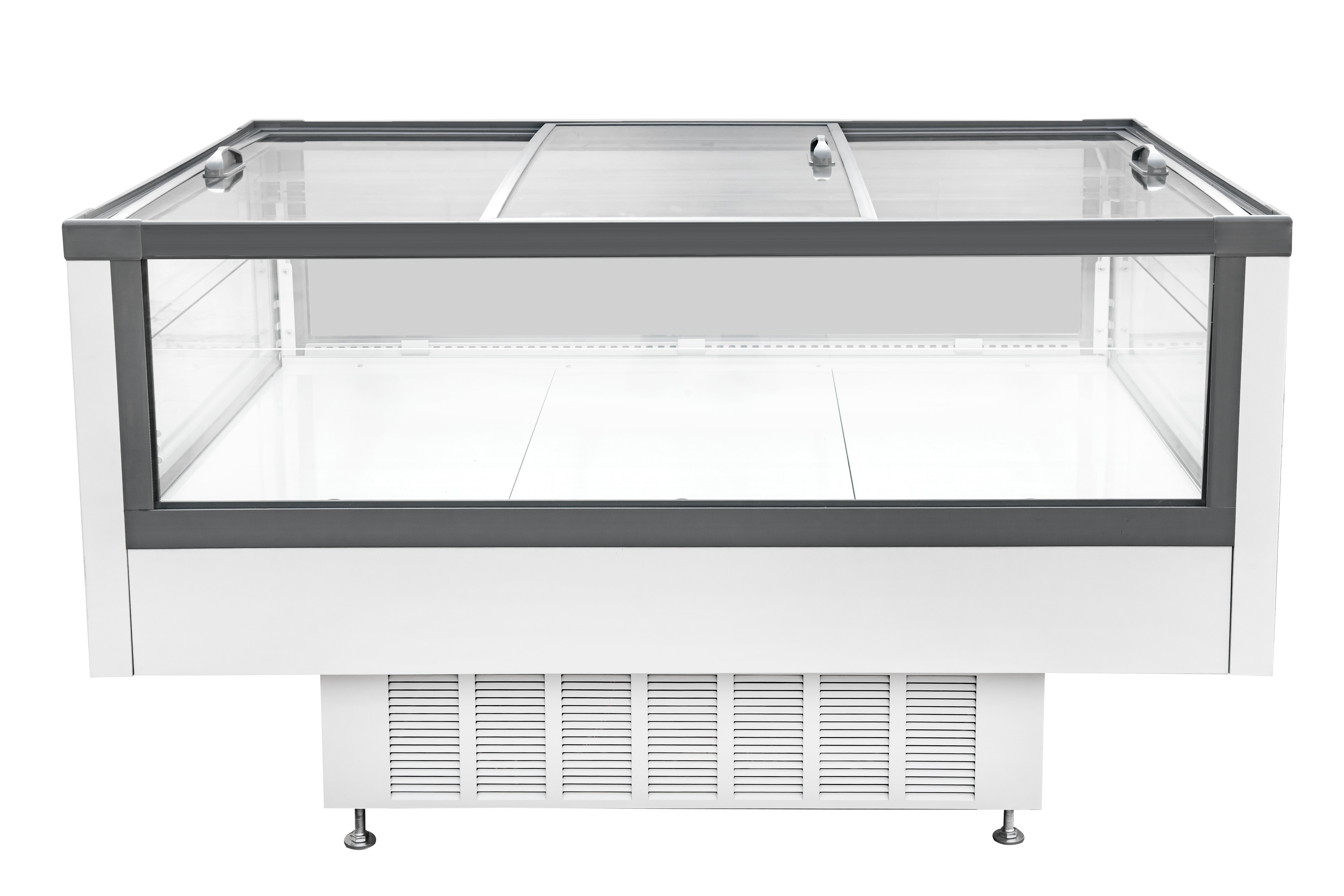 【ノンフロン助成金対象】JCMS-207AD -5℃~20℃(スライド扉使用時) アイランド平型冷蔵ショーケースガラススライド扉付/幅1500×奥行951×高さ850mm