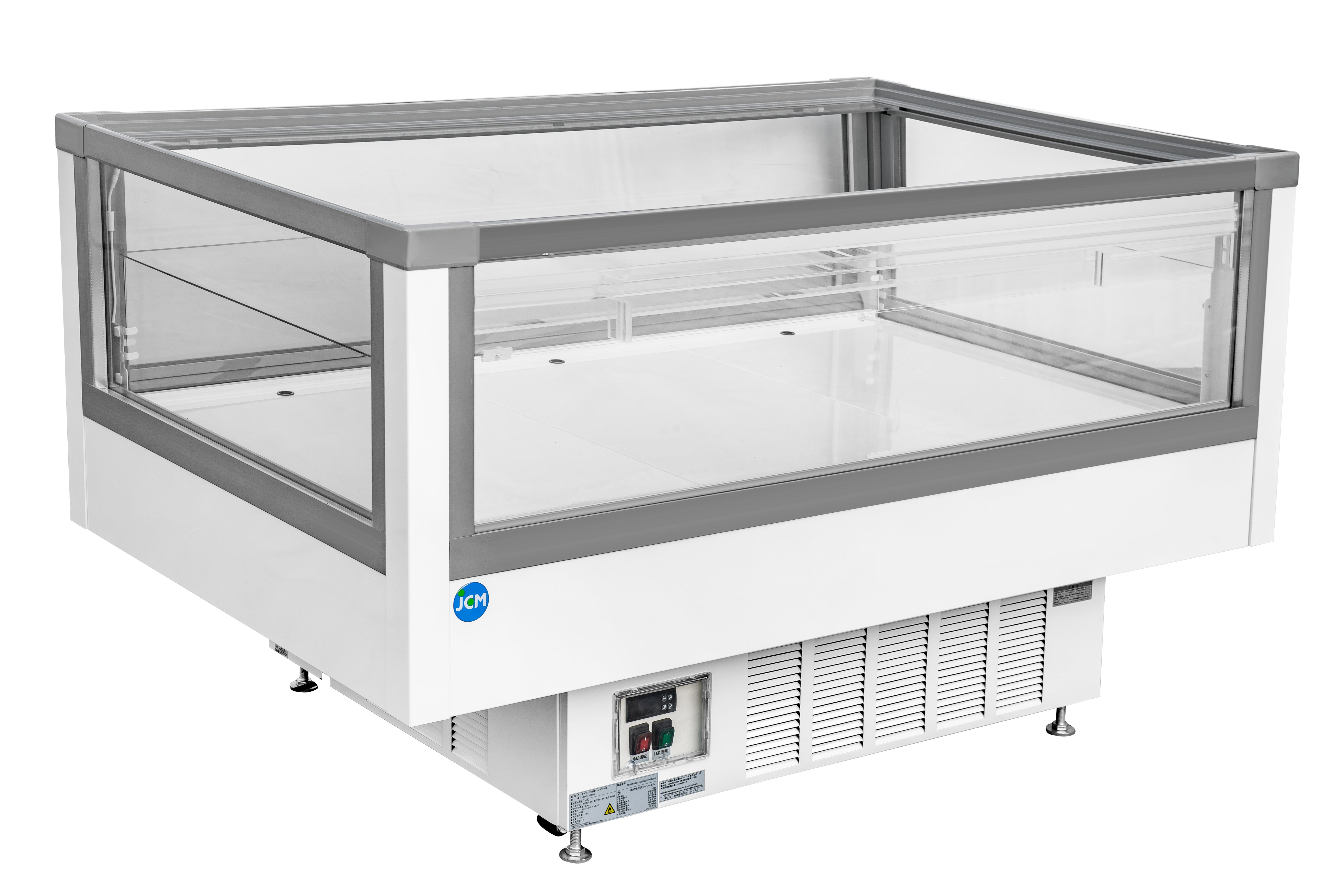 【ノンフロン助成金対象】JCMS-207AD -5℃~20℃(スライド扉使用時) アイランド平型冷蔵ショーケースガラススライド扉付/幅1500×奥行951×高さ850mm