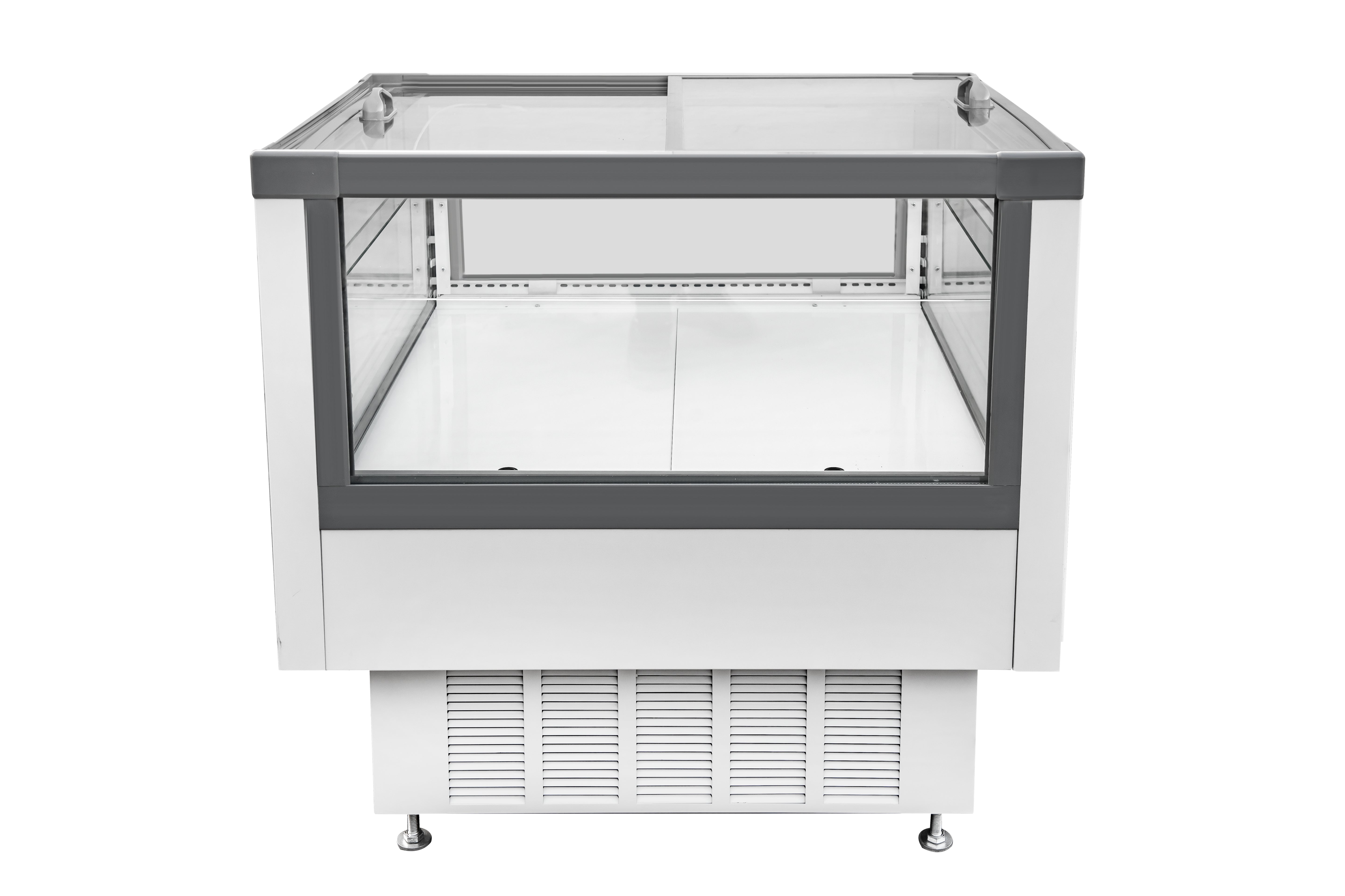 【ノンフロン助成金対象】JCMS-116AD -5℃~20℃(スライド扉使用時) アイランド平型冷蔵ショーケースガラススライド扉付/幅900×奥行951×高さ850mm