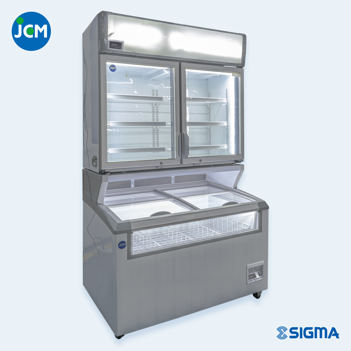 【ノンフロン助成金対象】JCMCS-290 デュアル型冷凍ショーケース/幅1250×奥行605×高さ1110mm