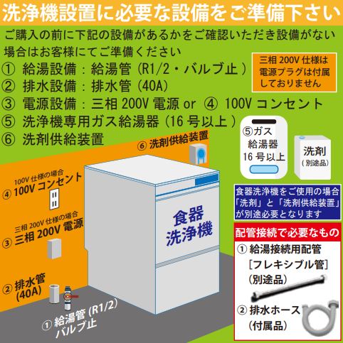 JCMD-40U3 業務用食器洗浄機/幅600×奥行600×高さ800mm