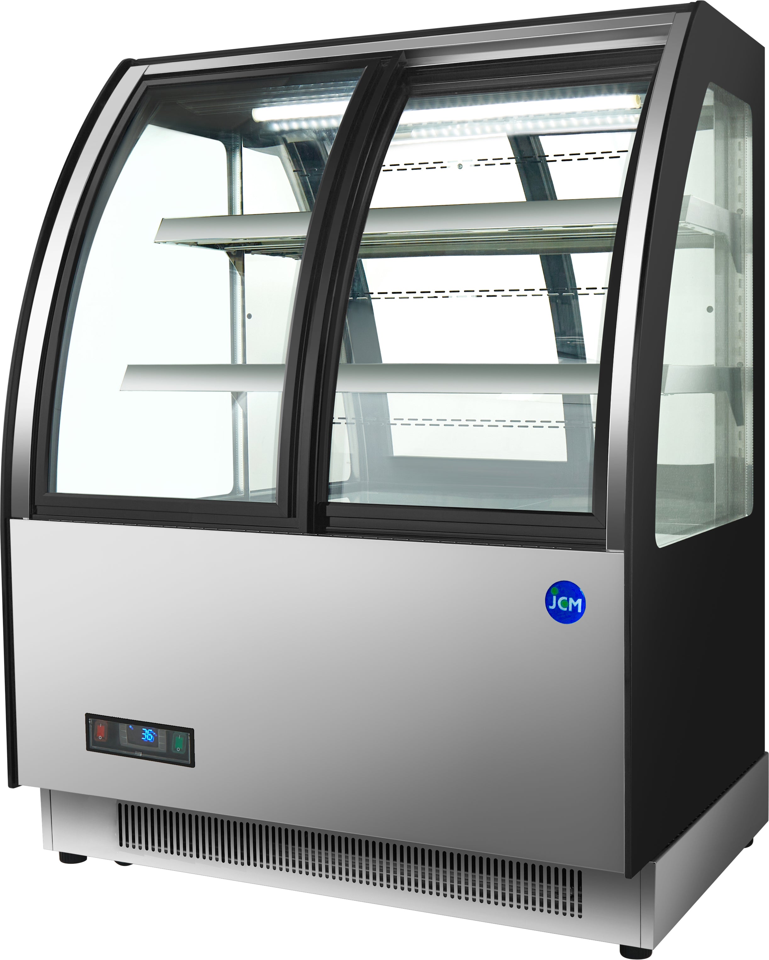 【ノンフロン助成金対象】JCMS-147TF 対面冷蔵ショーケース【前引き戸】/幅915×奥行680×高さ1215mm