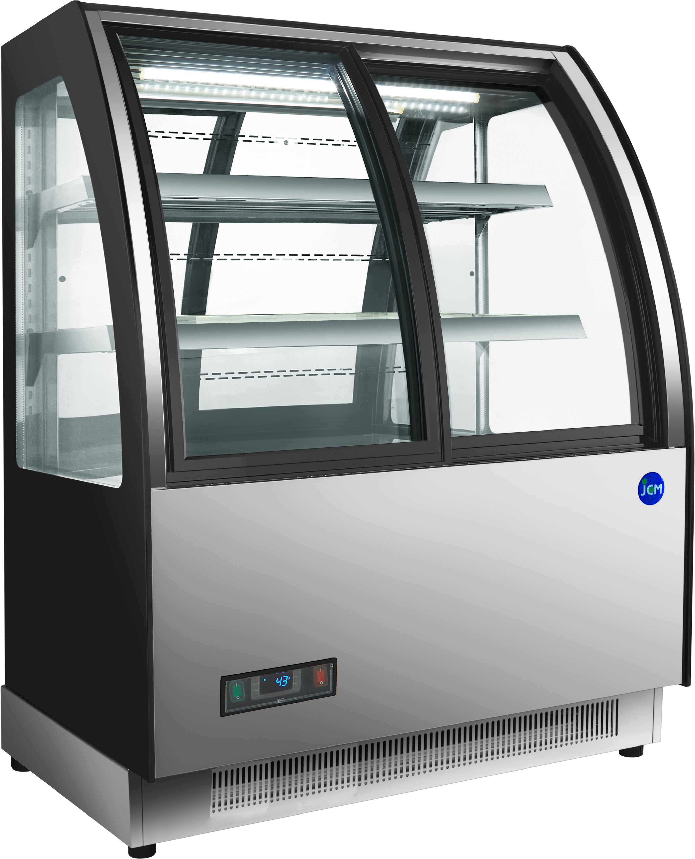 【ノンフロン助成金対象】JCMS-147TF 対面冷蔵ショーケース【前引き戸】/幅915×奥行680×高さ1215mm